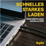 Aqiila Cablebird CB21 cavo ric./ sincr. 30W tipo C Lightning 1m