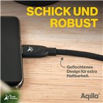 Aqiila Cablebird CB21 cavo ric./ sincr. 30W tipo C Lightning 1m