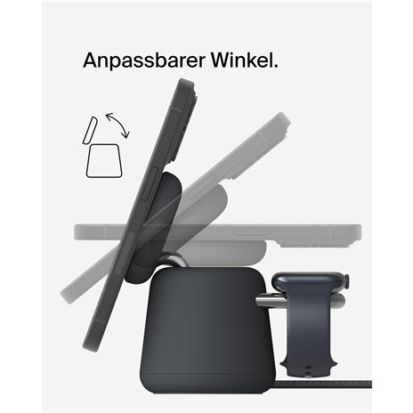 Belkin BOOST Charge PRO 15W mag. Lad.Qi2 2in1 dklgrau WIZ027vfH36