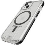 Tech21 EvoCrystal Kick custodia MagSafe per iP 15 trasp./nero