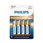 1x4 Philips Premium Alkaline AA AA batteria