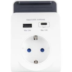 REV USB Ladegerät mit 240V Steck Dose plus USB-A&C     0020770112 2