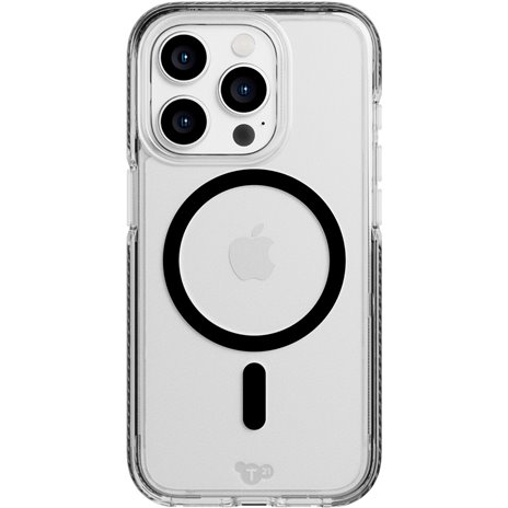 Tech21 EvoCrystal cust. MagSafe per iPhone 15 Pro nero Titanium
