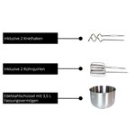 Unold 78720  Hannah         weiß Handmixer mit Rührschüssel