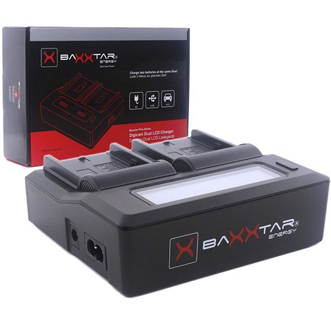 Baxxtar Pro caricatore LCD Dual per NP-F550/F930