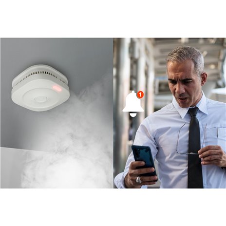 Alecto Smart WLAN Rauchmelder 10 Jahre, weiß