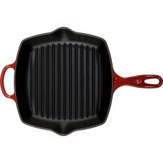 Le Creuset bistecchiera ghisa Quad. rosso ciliegia 26 cm 2