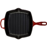 Le Creuset bistecchiera ghisa Quad. rosso ciliegia 26 cm