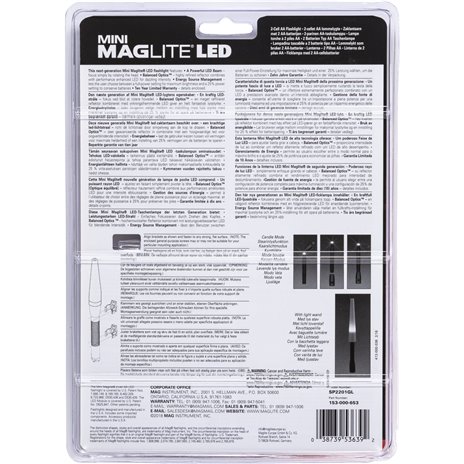 Maglite Mini-LED 2AA Sicherheitslampe schwarz