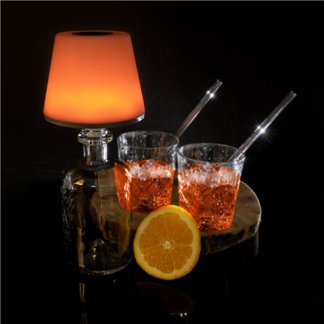 REV LED Flaschenleuchte mit Akku Lamprusco Flame warmweiß