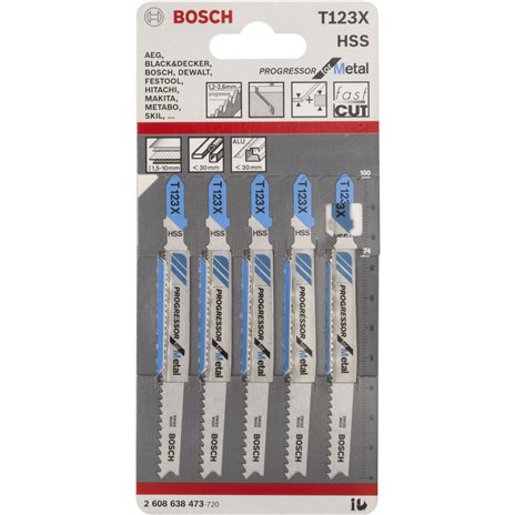 Bosch 5 lame per seghett. T 123 X