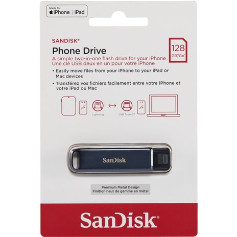SanDisk Phone Drive  2in1  128GB USB C USB A   SDIXD0N-128G-GN6NE