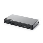 Alogic 14-in-1 USB-C PD DV4 Quad Display Docking Station Space Gr