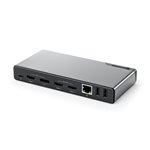 Alogic 14-in-1 USB-C PD DV4 Quad Display Docking Station Space Gr