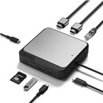 Alogic HDMI Dual 4K Display Docking Station Space Gray