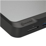 Alogic HDMI Dual 4K Display Docking Station Space Gray