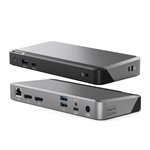 Alogic 100W USB-C DX2Pro Dual 4K Display Docking Station Space Gr
