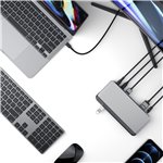 Alogic 100W USB-C DX2Pro Dual 4K Display Docking Station Space Gr