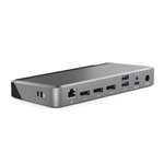 Alogic 100W USB-C DX3 Triple 4K Display Docking Station Space Gr