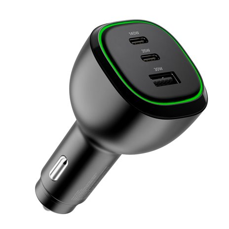 Alogic Rapid Power 165W 3-in-1 Fast Car Charger+cavo 1m