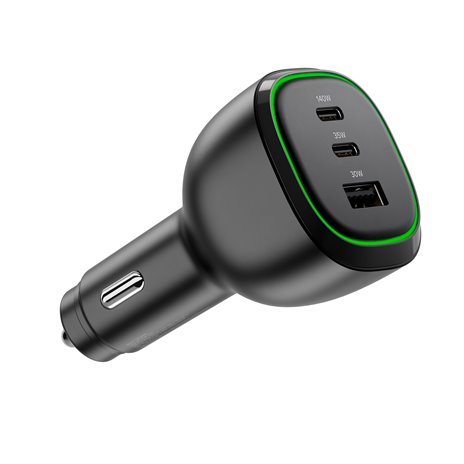 Alogic Rapid Power 165W 3-in-1 Fast Car Charger+cavo 1m