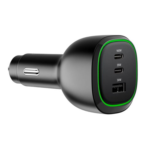Alogic Rapid Power 165W 3-in-1 Fast Car Charger+cavo 1m
