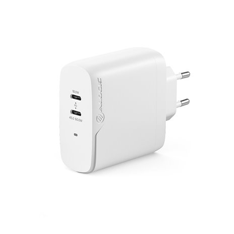 Alogic Rapid Power 63W Dual USB-C Fast GaN Charger +Cable 2m