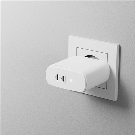 Alogic Rapid Power 63W Dual USB-C Fast GaN Charger +Cable 2m