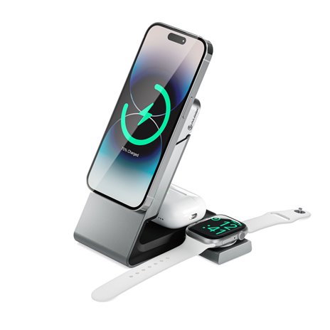 Alogic Matrix+ 3-in-1 Magnetic Charger+Power Bank+AW Puk grigio