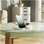 Alogic PackAway 3-in-1 Qi2 Wireless Charging Stand White