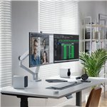 Alogic Glide Flexible Dual Arm Monitor Mount 17-35 White