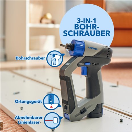 Dremel 3-in-1 Akku-Schrauber 12V 2 Ah DD12V-S1