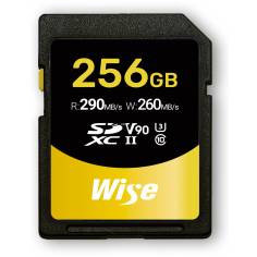 Wise SDXC UHS-II V90       256GB R:290MBs / W:260MBs   WI-SD-N256