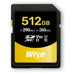 Wise SDXC UHS-II V90       512GB R:290MBs / W:260MBs   WI-SD-N512