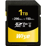 Wise SDXC UHS-II V60         1TB R:290MBs / W:150MBs  WI-SD-S1024