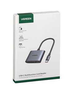 UGREEN USB-C to SD/TF + USB 2.0 lettore schede memoria