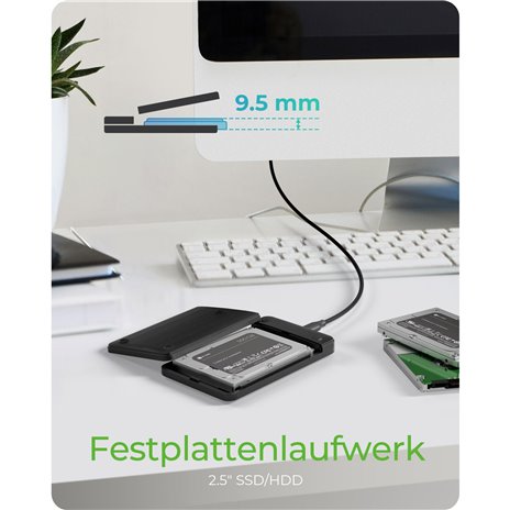 RaidSonic ICY BOX IB-201T-CU31 2,5  SATA HDD/SSD alloggiamento