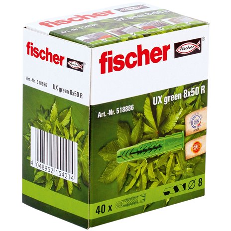 Fischer tassello univ. UX verde 8x50 R