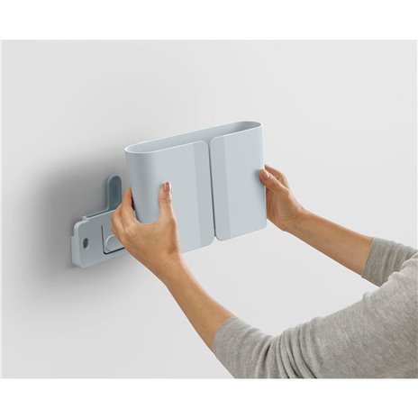 Joseph Joseph CleanStore blau Wandmontierter Besen