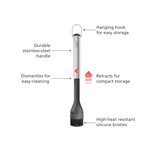 Joseph Joseph GrillOut nero pennello barbecue silicone tetr.