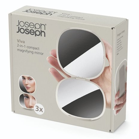 Joseph Joseph Viva beige 2-in-1 specchio c. ingrandimento comp.