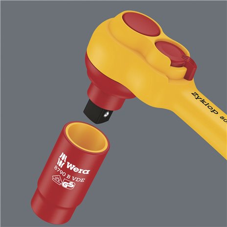 Wera 8007 B VDE Zyklop Knarre isoliert, mit Umschalthebel