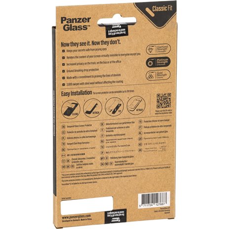 PanzerGlass Screen Prot. Privacy Classic Fit iPhone 14 Pro