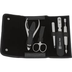 Zwilling CLASSIC snap fastener leather case, black, 5 pcs. 2