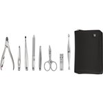 Zwilling PREMIUM zip fastener leather case, black, 8 pcs.