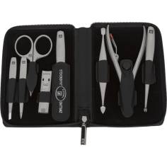 Zwilling PREMIUM zip fastener leather case, black, 8 pcs. 2