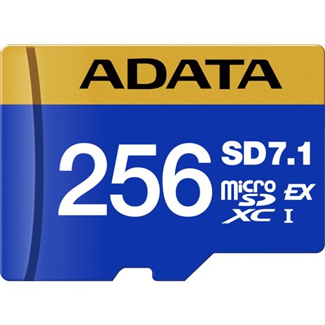 ADATA CARD microSDXC EXPR. 256GB PCIe U3 C10 V30 RW:800MBs/700MBs