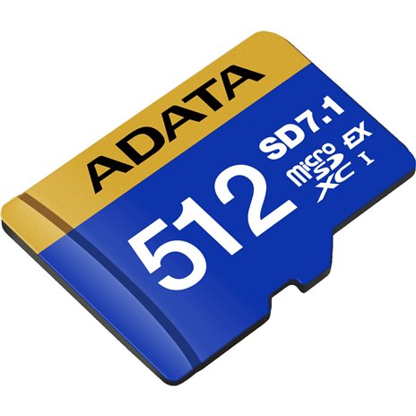 ADATA CARD microSDXC EXPR. 512GB PCIe U3 C10 V30 RW:800MBs/700MBs
