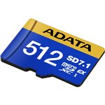 ADATA CARD microSDXC EXPR. 512GB PCIe U3 C10 V30 RW:800MBs/700MBs