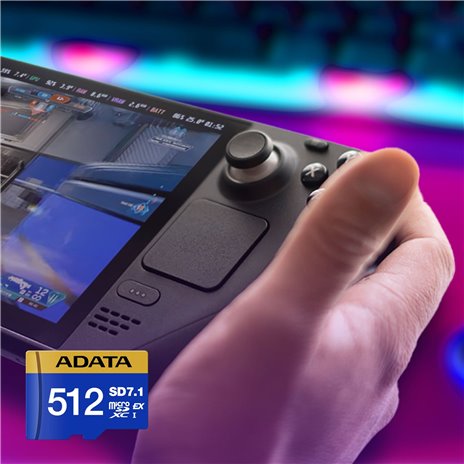 ADATA CARD microSDXC EXPR. 512GB PCIe U3 C10 V30 RW:800MBs/700MBs